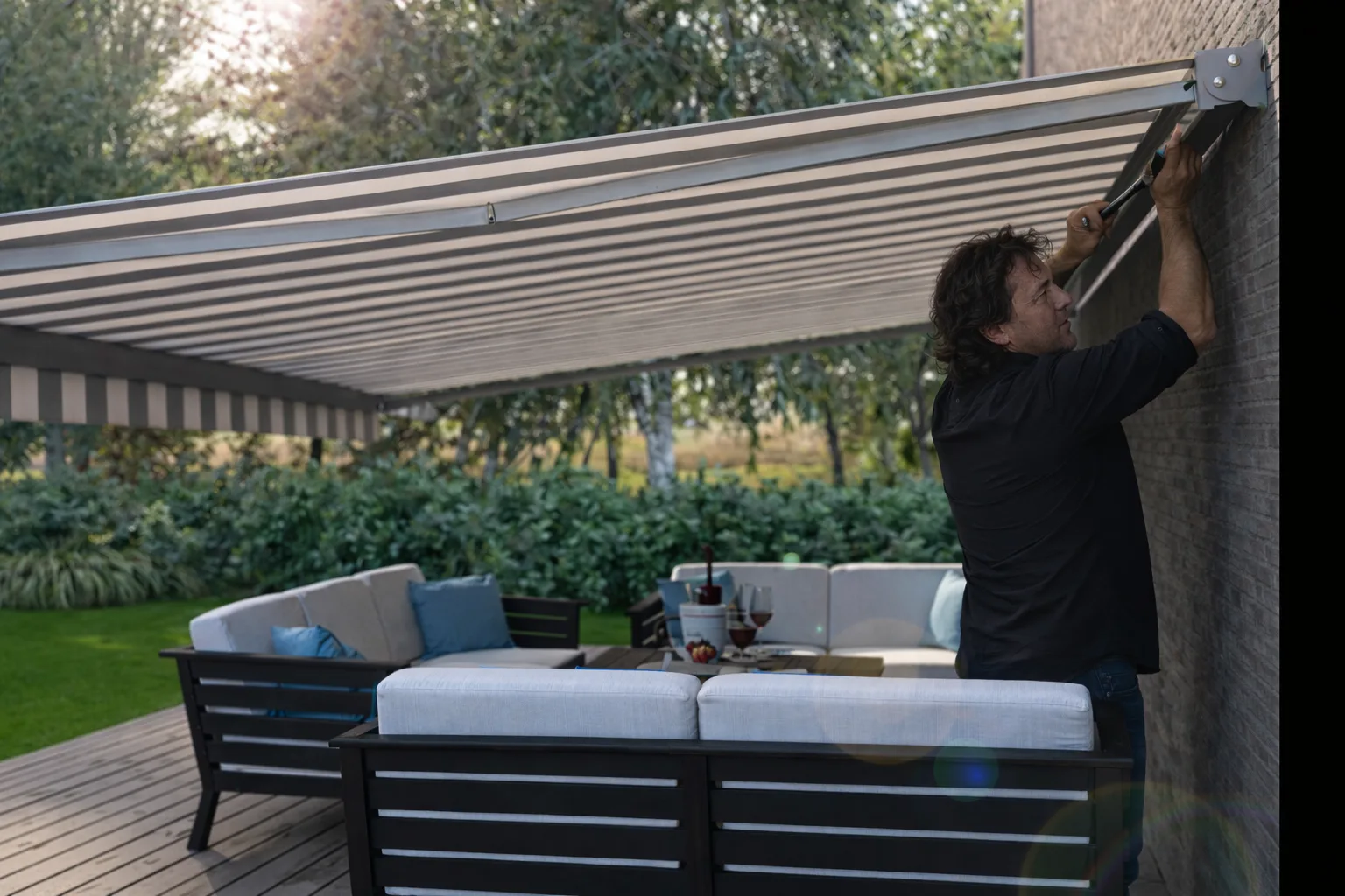 Kassettenmarkise an einer Terrasse in Wien